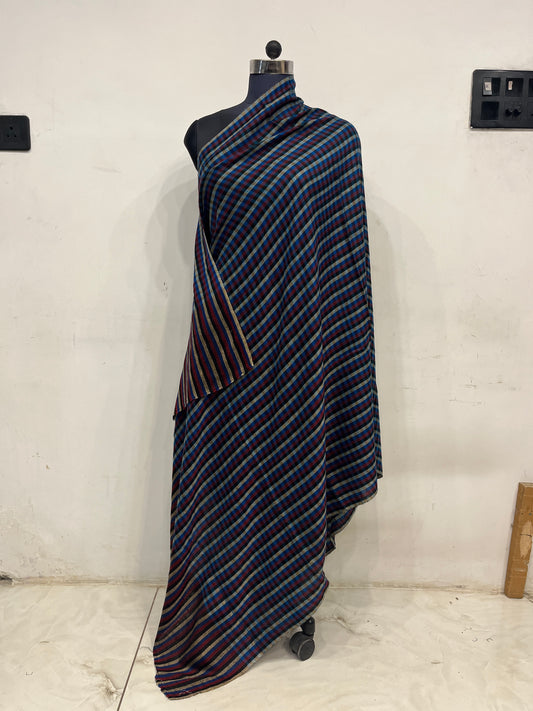 Pashmina Reversible Checkered Handwoven Shawl