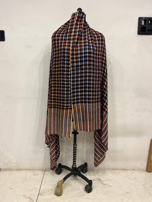 Pashmina Checkered Stole — Classic Weave