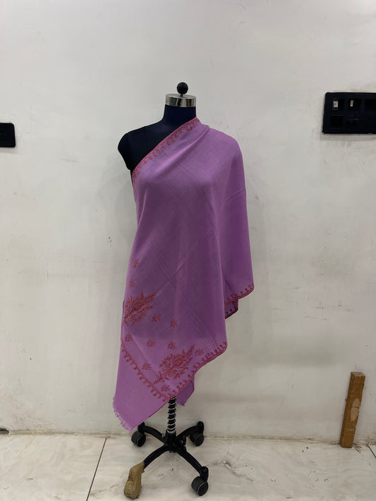 Pashmina Lilac Embroidered Premium Shawl
