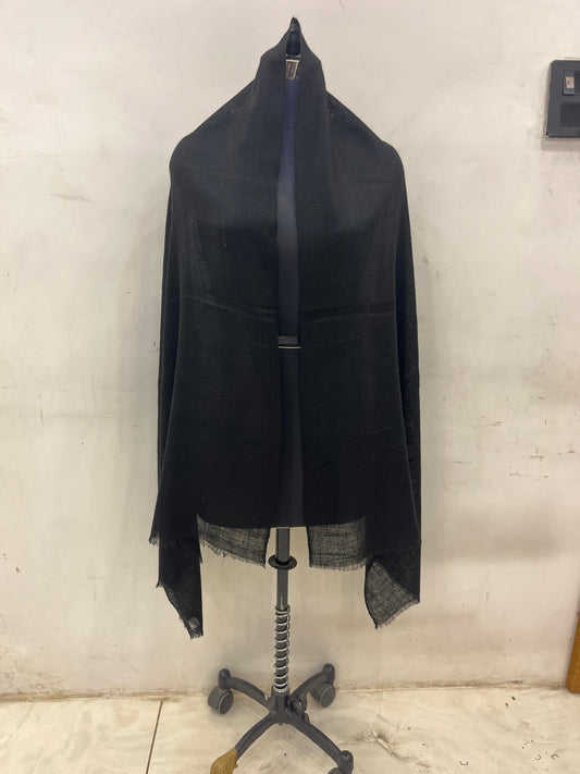 Pashmina Midnight Black Classic Handwoven Shawl