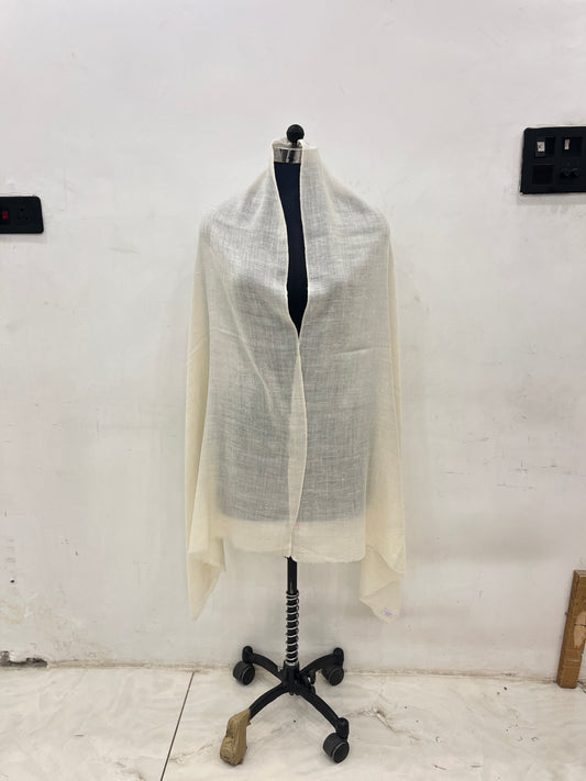 Pashmina Ivory Soft Touch Luxury Handwoven Shawl