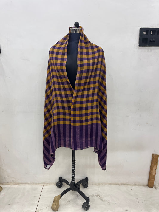 Pashmina Checkered Handwoven Classic Shawl — Heritage