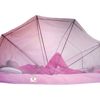 WonderNet Pop-Up Mosquito Net for Double Bed | Foldable King/Queen Size Tent (Washable)