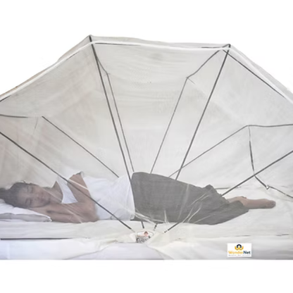 WonderNet Pop-Up Mosquito Net for Double Bed | Foldable King/Queen Size Tent (Washable)