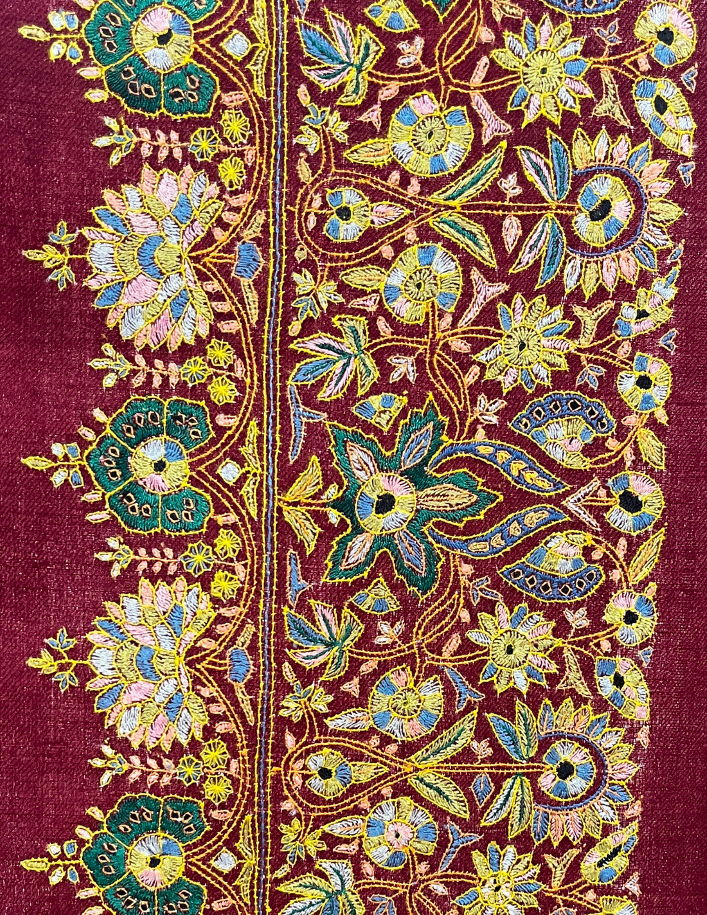 Pashmina Sozni Papier Mâché Dourdar — GI Certified