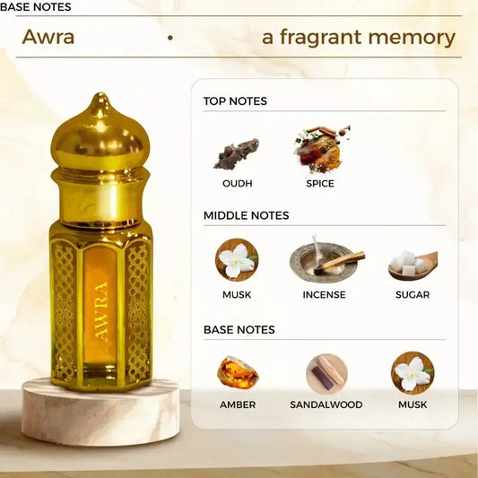 Zuhur AL Oasis Awra Non Alcoholic Attar For Men 6ML