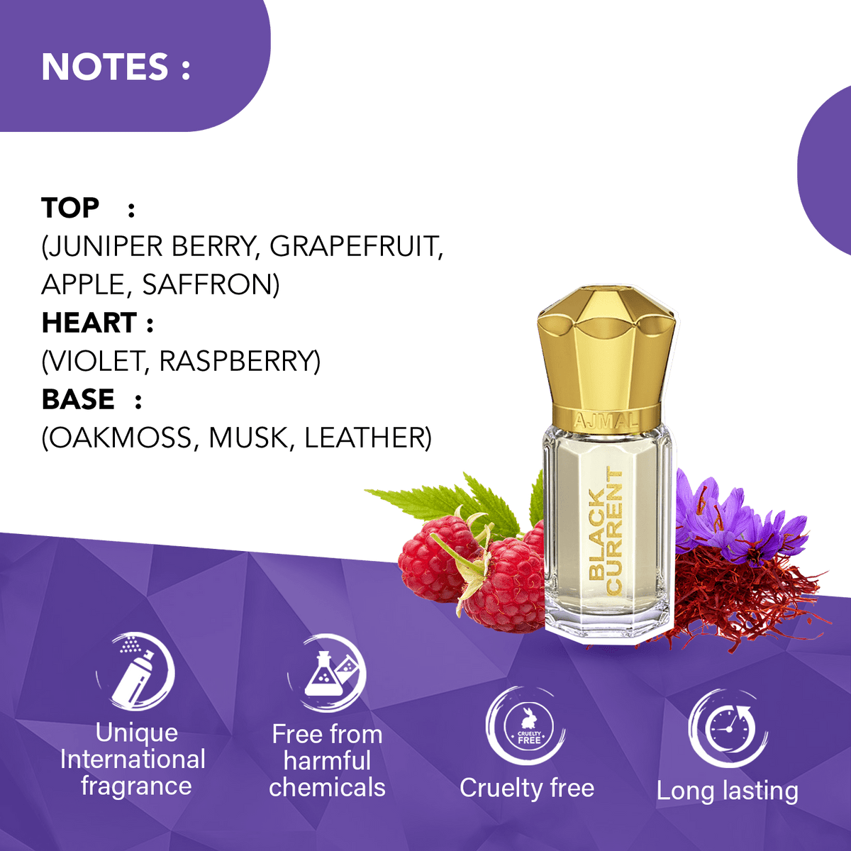 Ajmal Black Current Attar (Concentrated Perfume Oil)