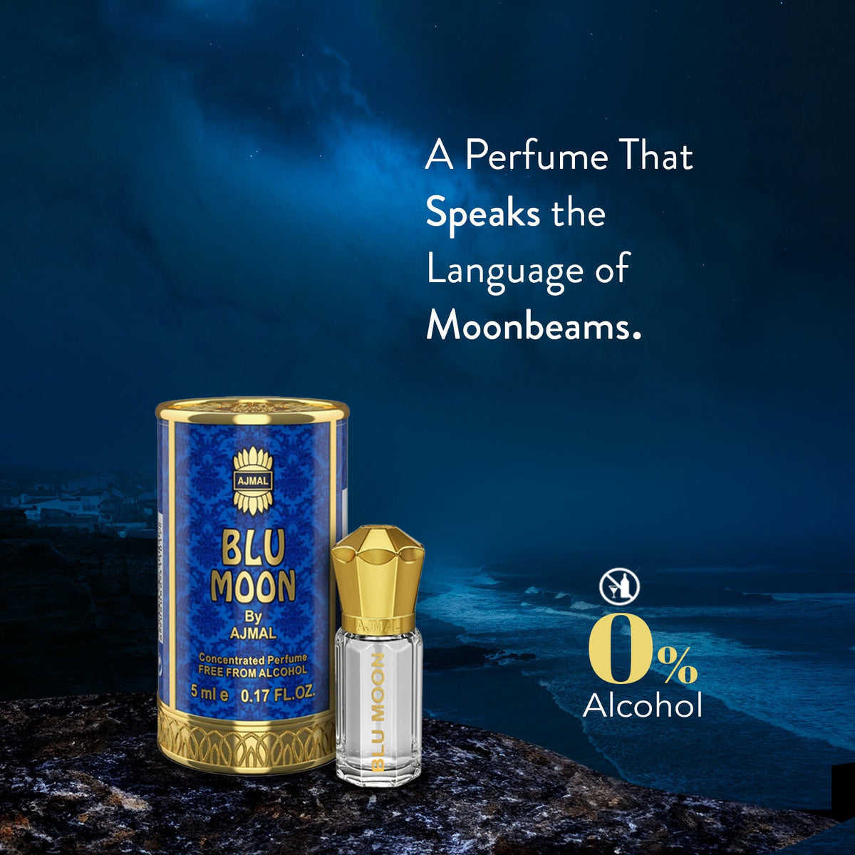 Ajmal Blu Moon Attar (Concentrated Perfume Oil)