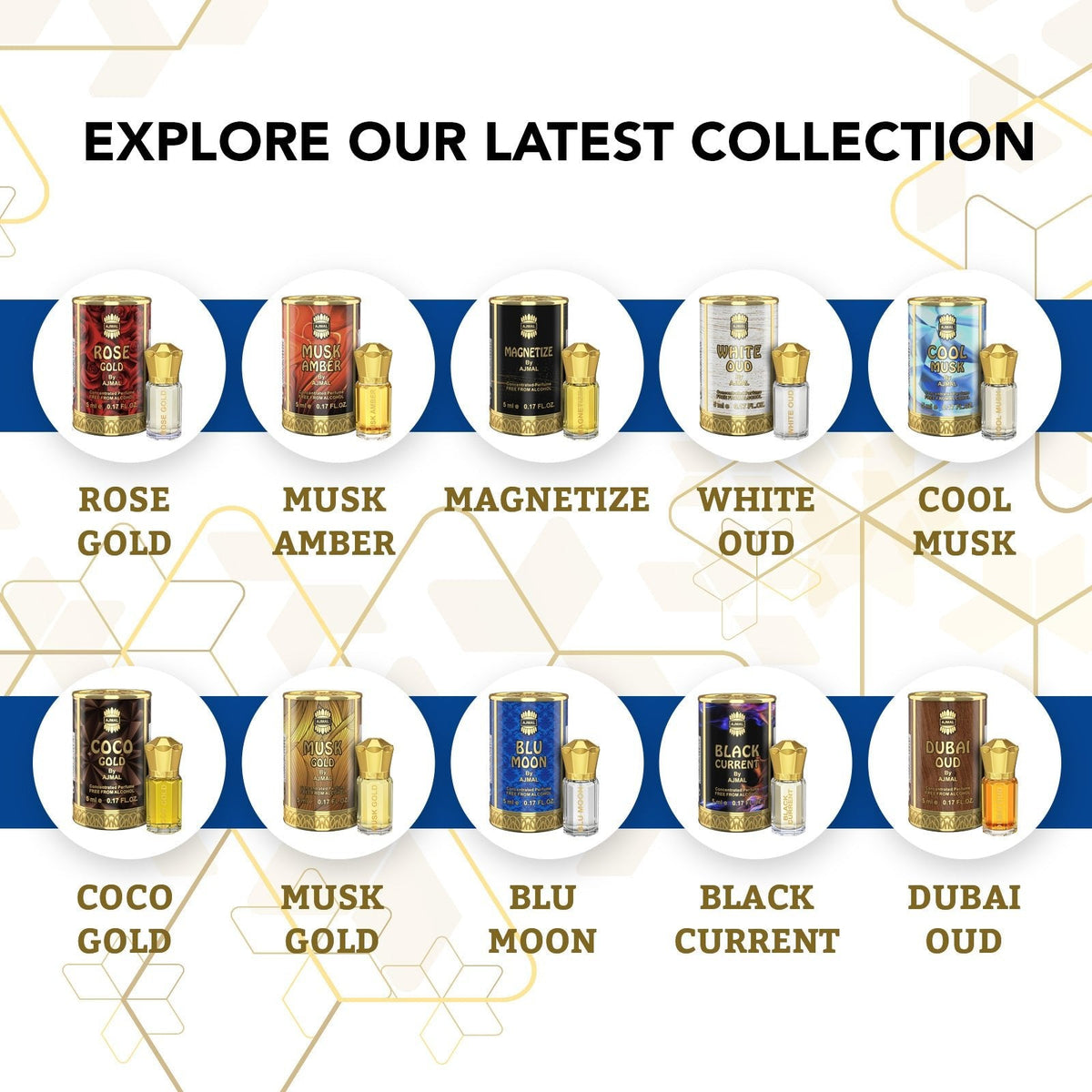 Ajmal Blu Moon Attar (Concentrated Perfume Oil)