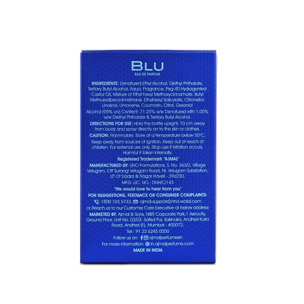 Ajmal Blu Homme Eau De Parfum