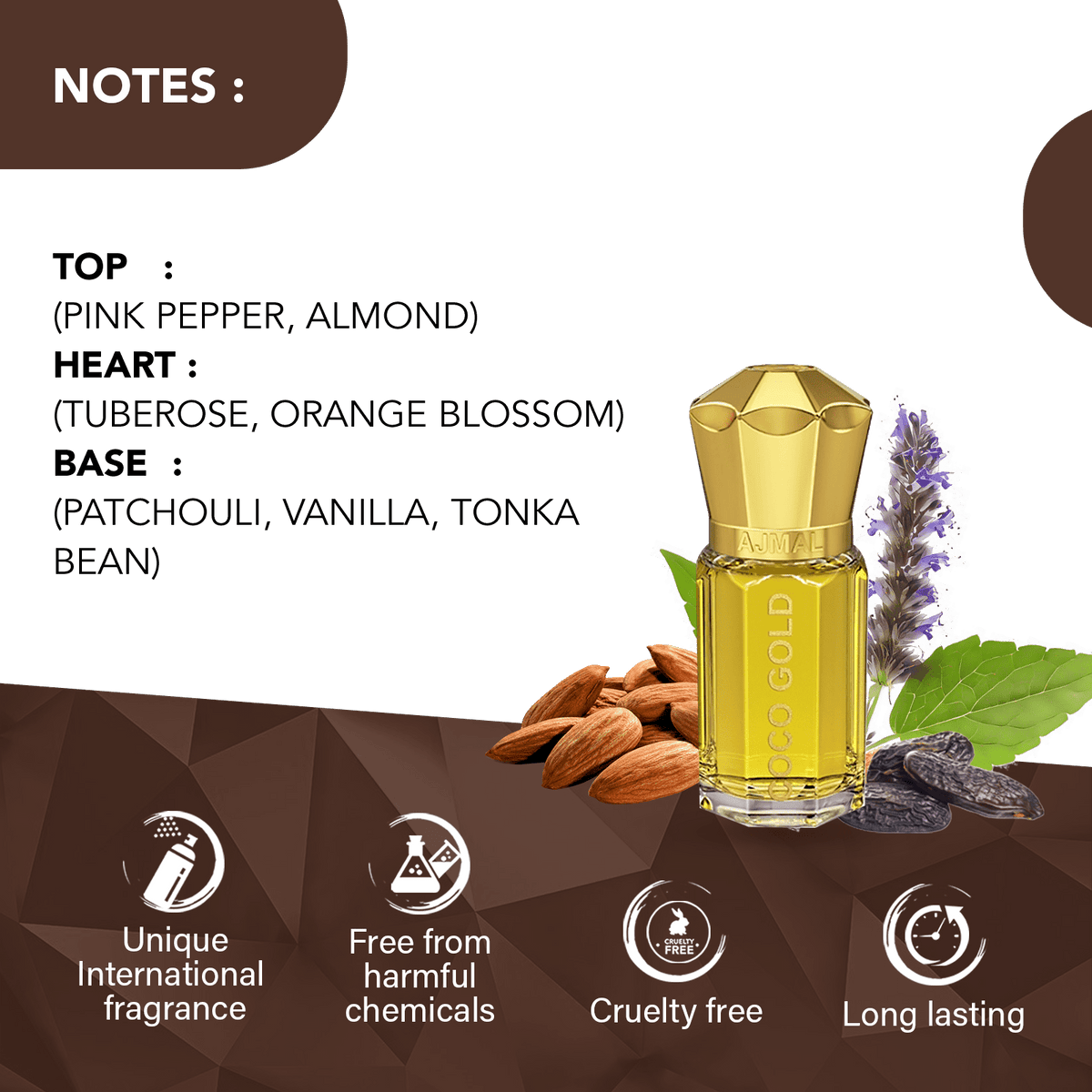 Ajmal Coco Gold Attar (Concentrated Perfume Oil)
