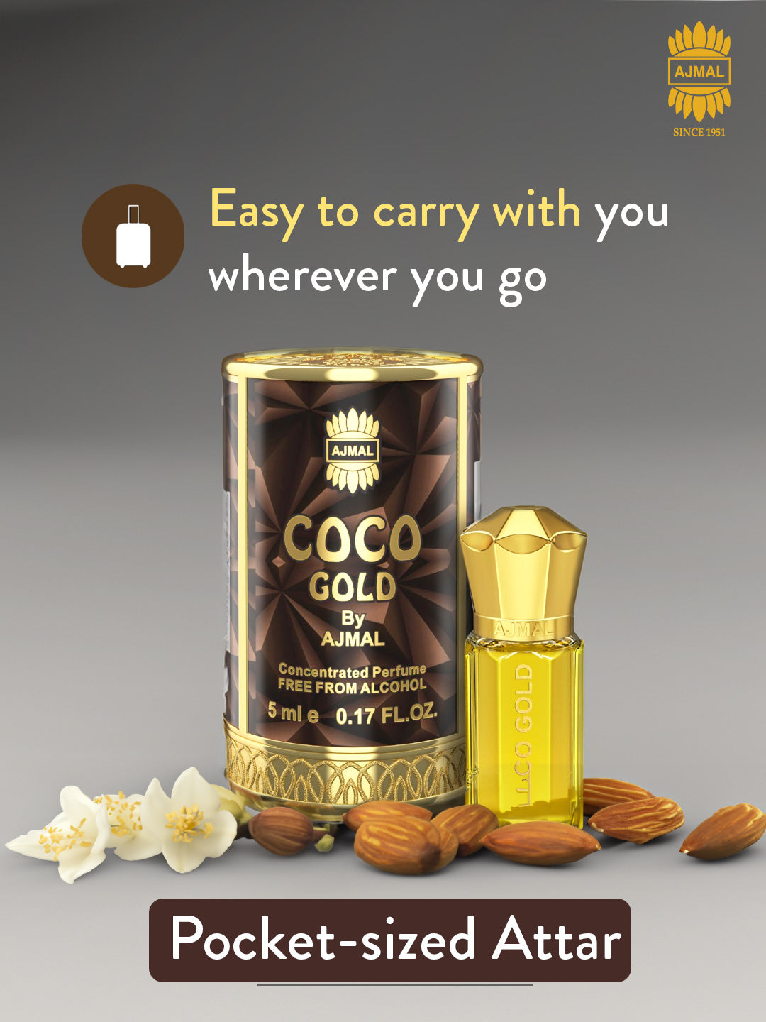 Ajmal Coco Gold Attar (Concentrated Perfume Oil)