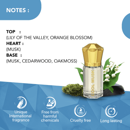 Ajmal Cool Musk Attar (Concentrated Perfume Oil)