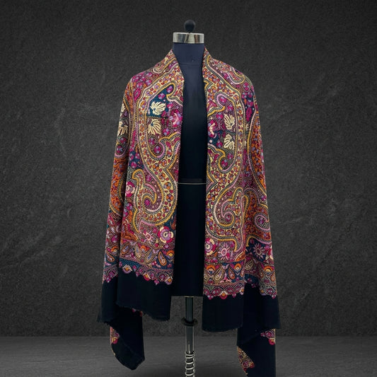 Pashmina Sozni Jamawar Embroidered Shawl