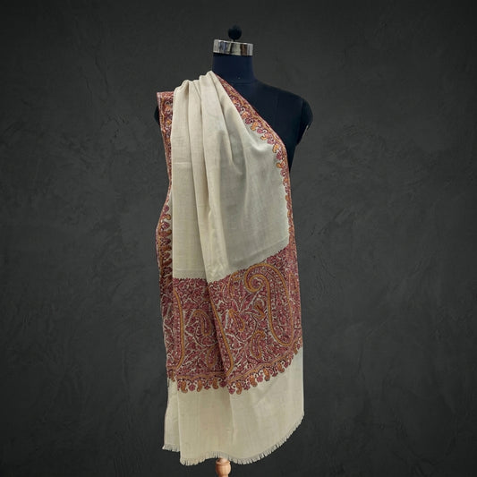 Pashmina Sozni Palla Design with Tilla Touch Shawl