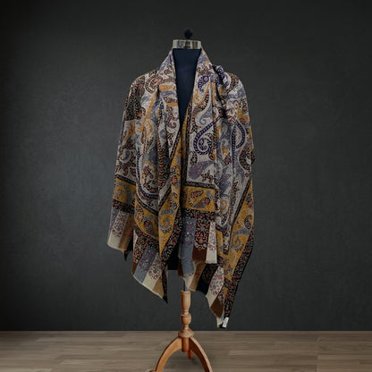 Pashmina Kalamkari Multi-Embroidery Shawl