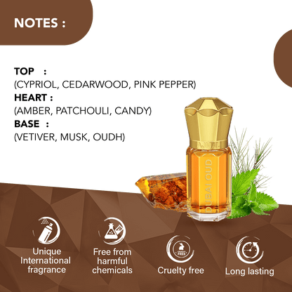 Ajmal Dubai Oud Attar (Concentrated Perfume Oil)