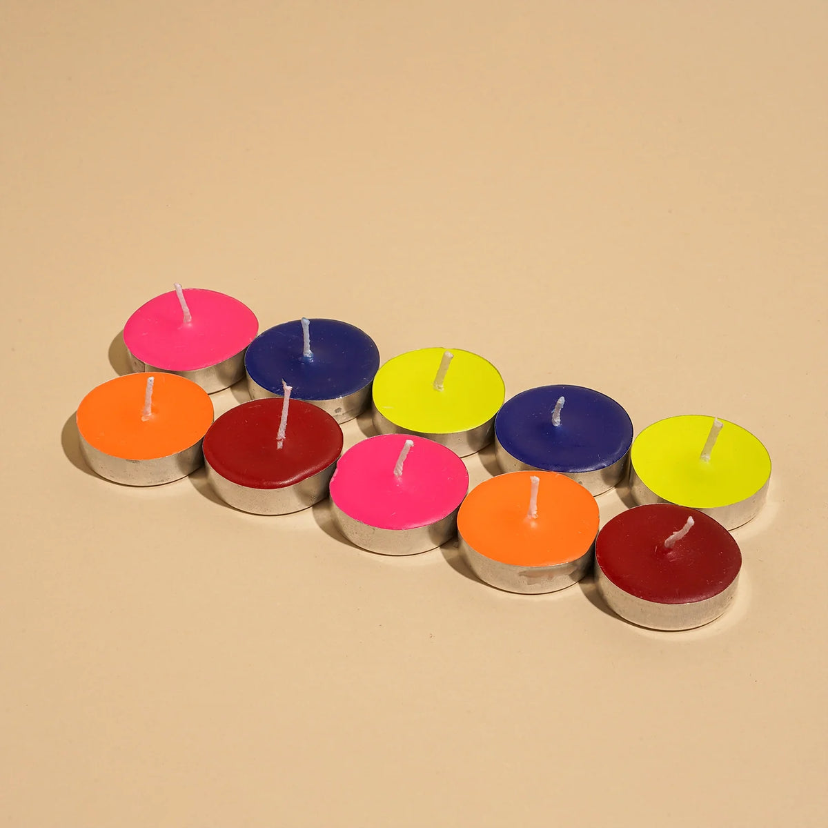 T LITE COLOUR CANDLE 10 CANDLES