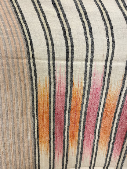 Pashmina Stripe with Ikat Pattern & Zari Touch Shawl
