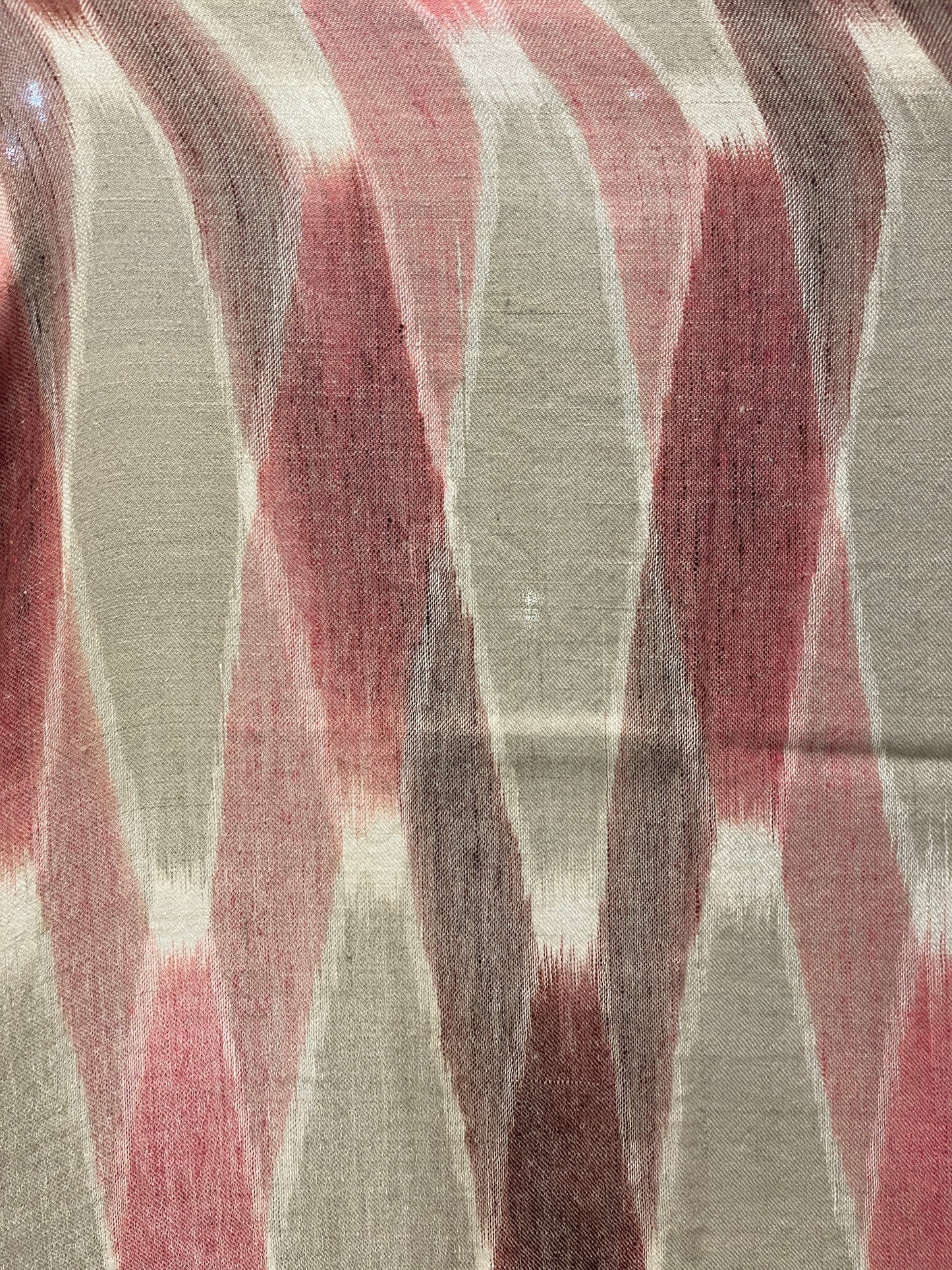 Pashmina Ikat Pattern Checkered Handwoven Shawl