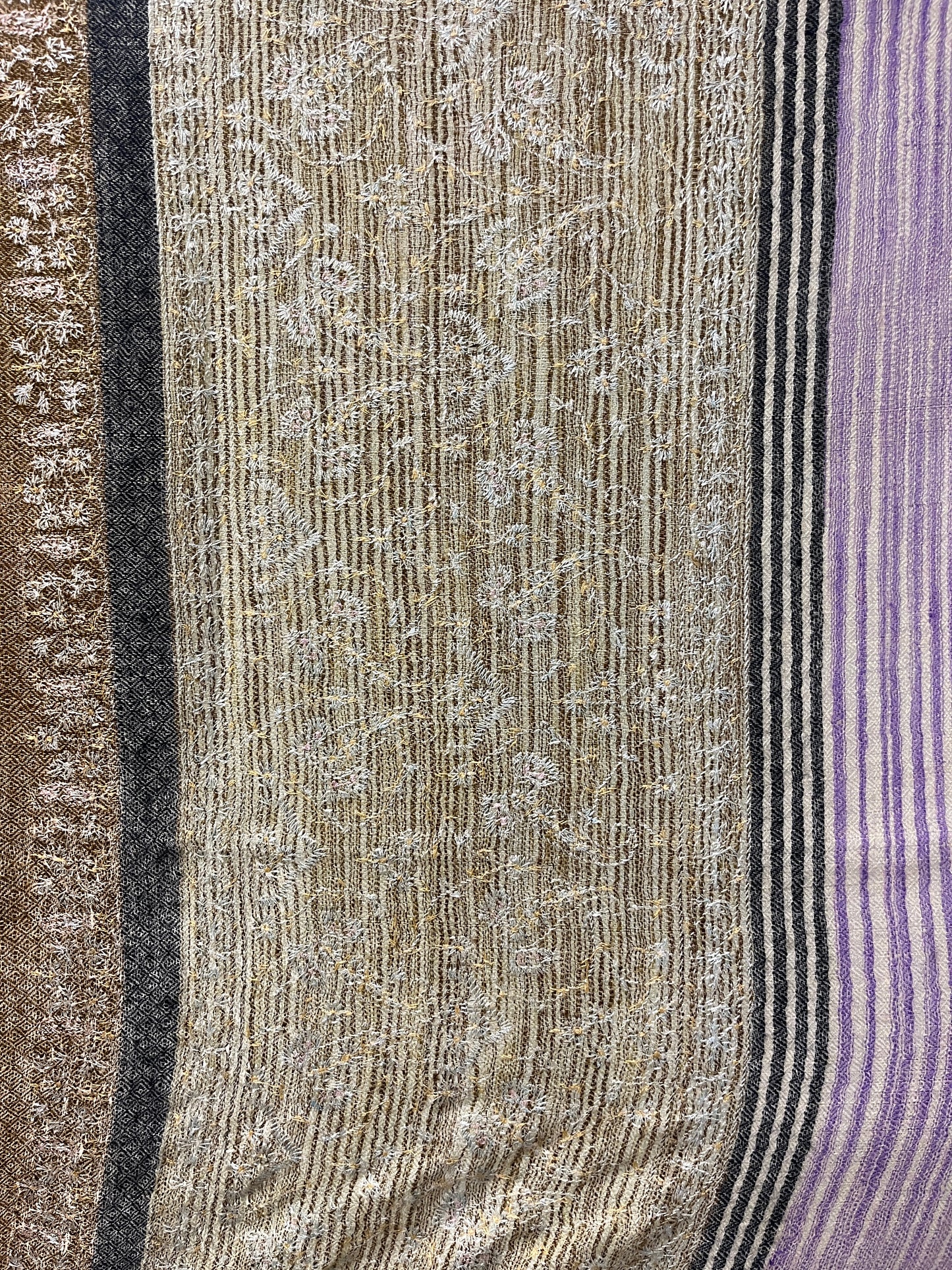 Pashmina Designer Stole — Ikat Pattern Ground
