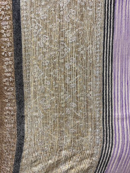 Pashmina Designer Stole — Ikat Pattern Ground