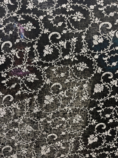 Pashmina Sozni Jali Pattern Embroidered Stole