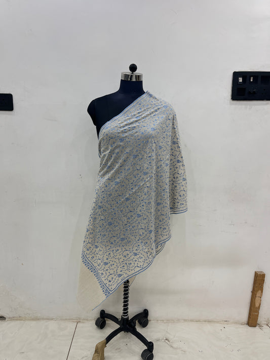 Pashmina Designer Stole — Ikat Pattern Ground