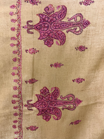 Pashmina Mehndi (Henna Green) Plain Handwoven Stole