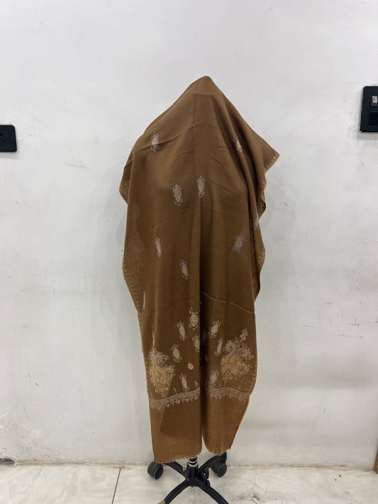 Pashmina Chocolate Brown Handwoven Shawl