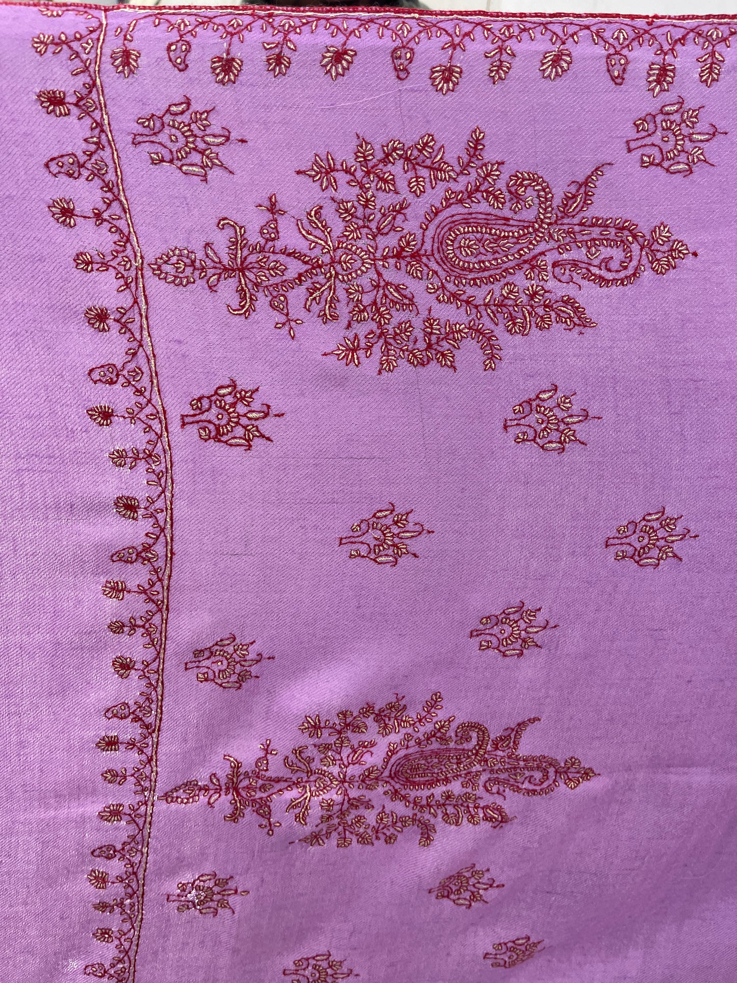 Pashmina Lilac Embroidered Premium Shawl
