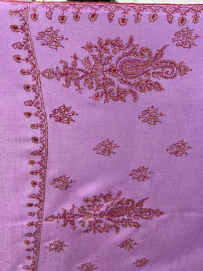 Pashmina Lilac Embroidered Premium Shawl