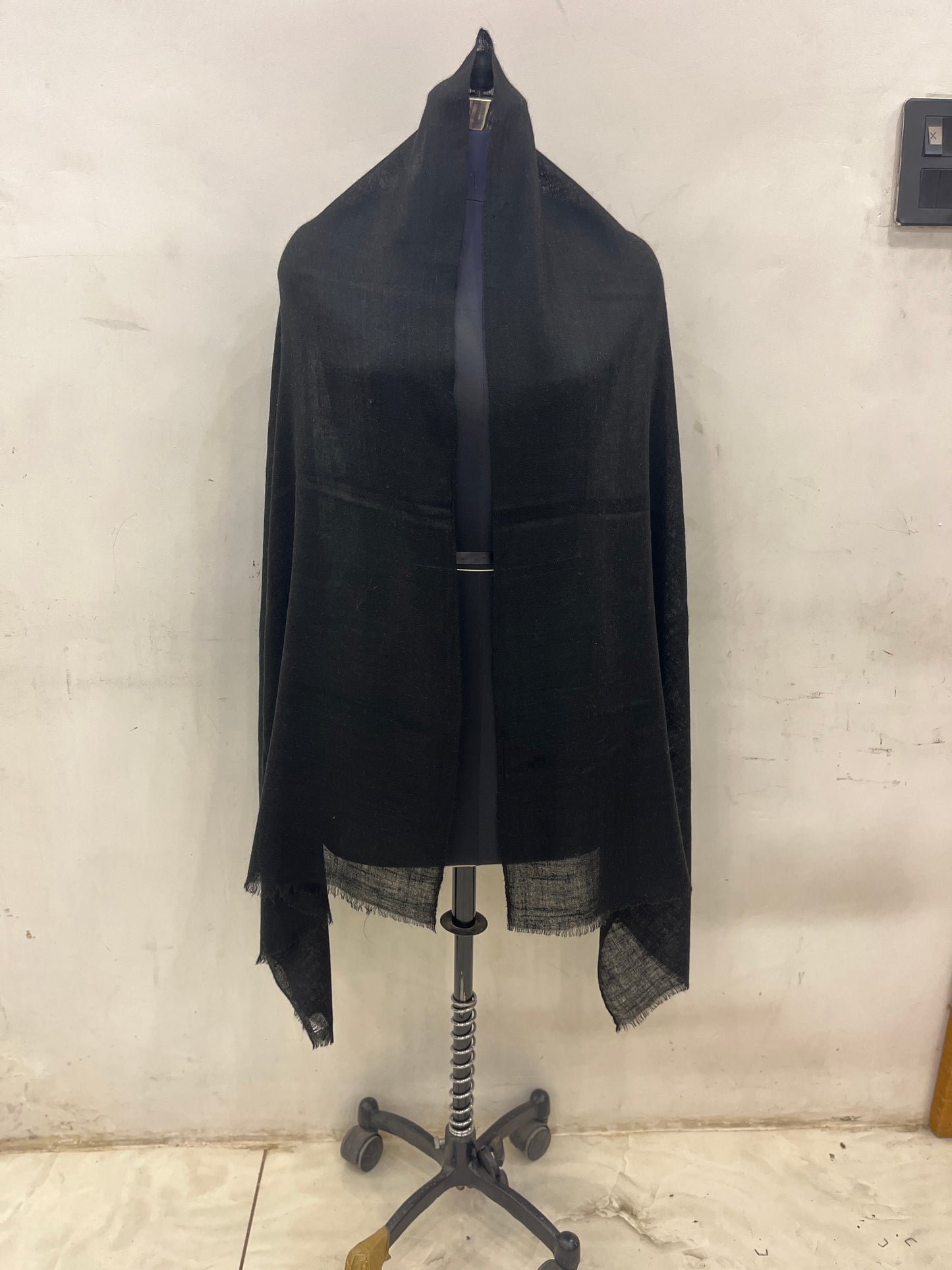 Pashmina Midnight Black Classic  Handwoven Shawl