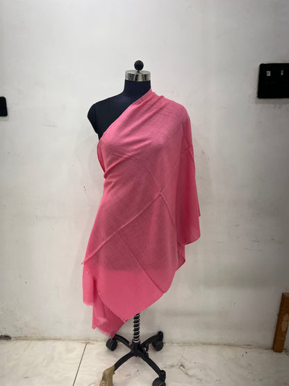 Pashmina Plain Pink Handwoven Stole