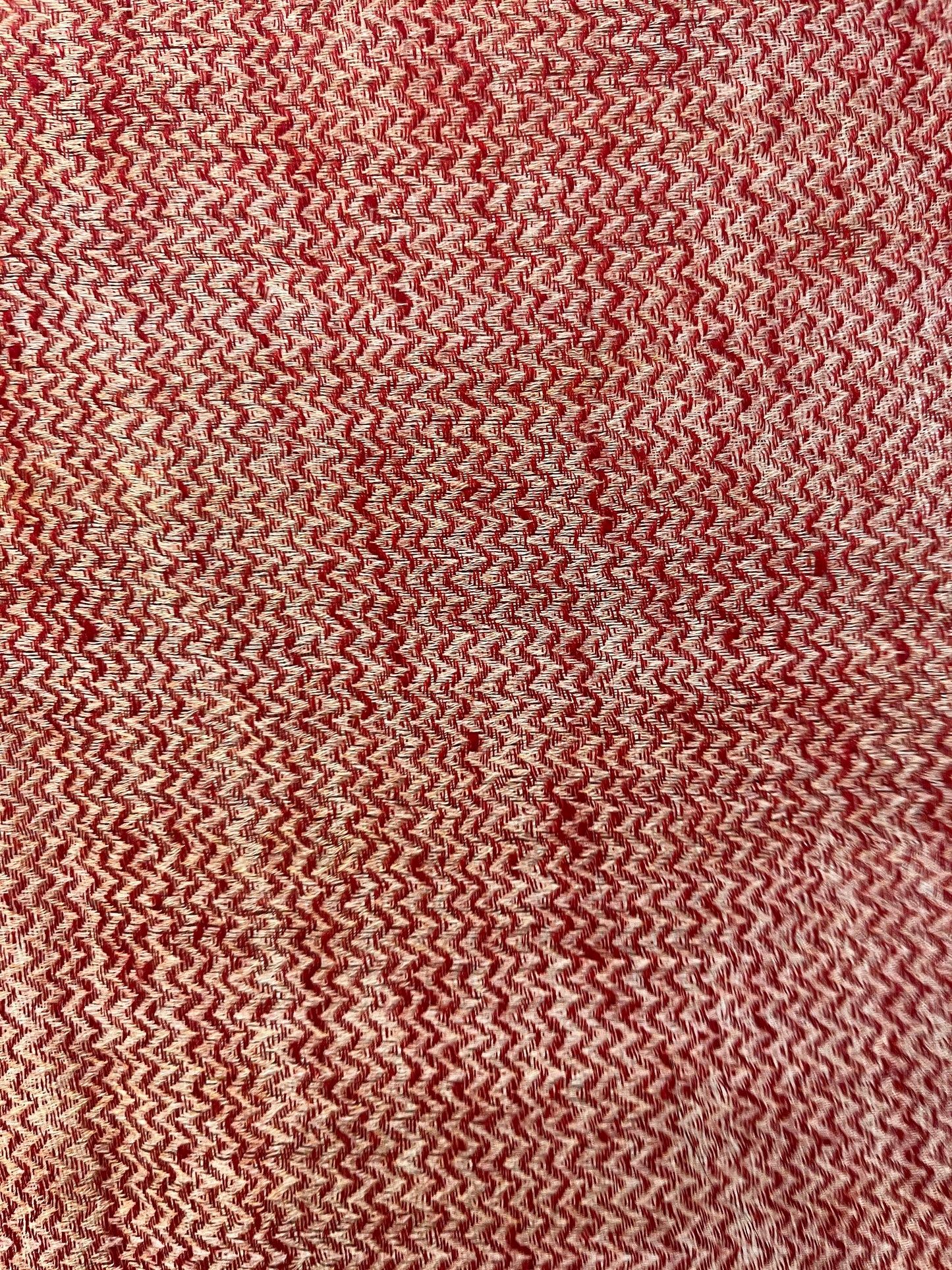Pashmina Dual Tone Rust & Red Designer  Handwoven Shawl