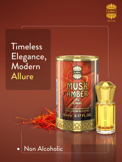 Ajmal Musk Amber Attar (Concentrated Perfume Oil)