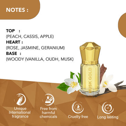 Ajmal Musk Gold Attar (Concentrated Perfume Oil)
