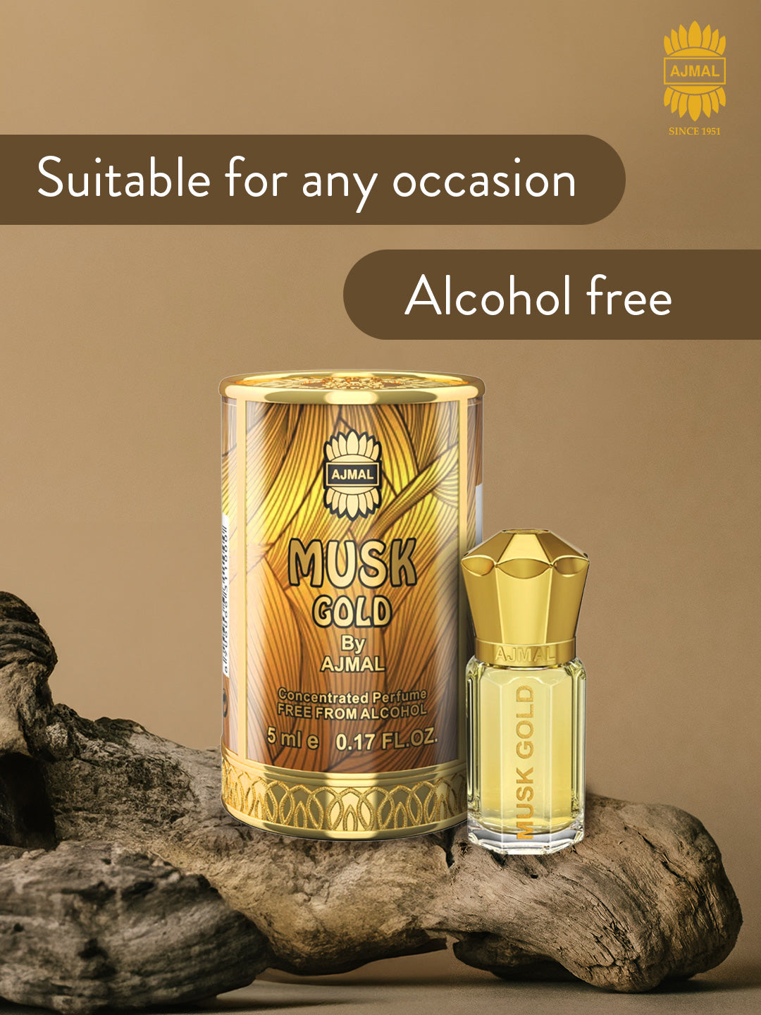 Ajmal Musk Gold Attar (Concentrated Perfume Oil)