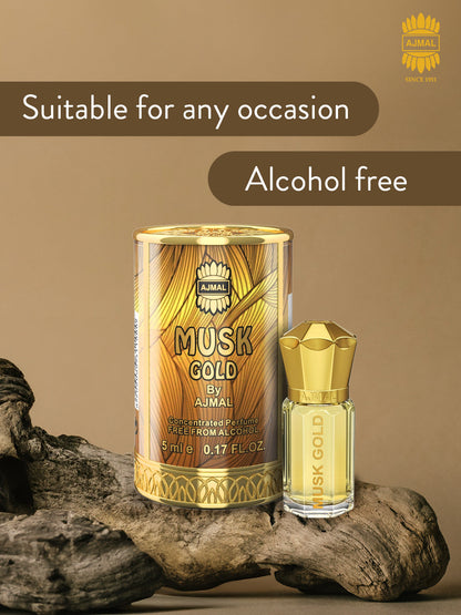 Ajmal Musk Gold Attar (Concentrated Perfume Oil)