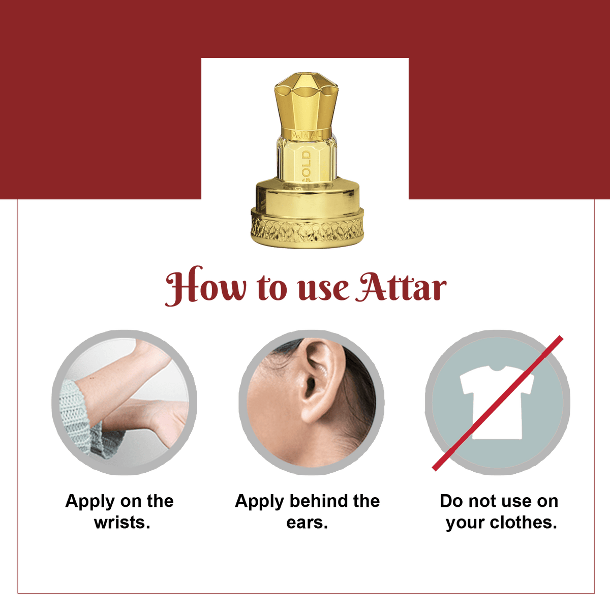 Ajmal Rose Gold Attar (Concentrated Perfume Oil)