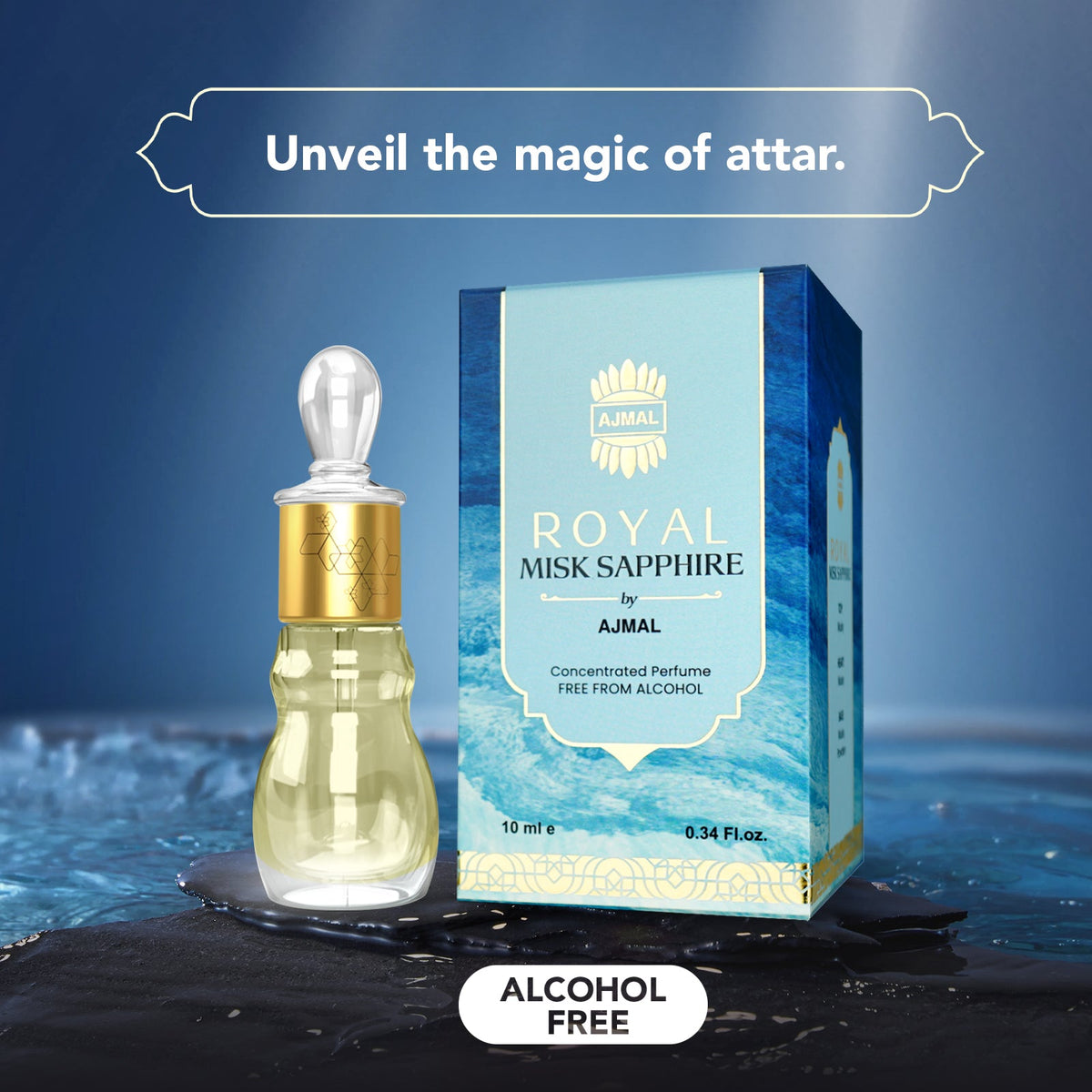 Ajmal Royal Misk Sapphire Attar (Concentrated Perfume Oil)
