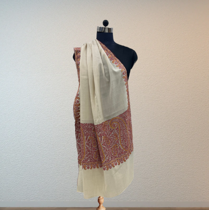 Pashmina Sozni Palla Design with Tilla Touch Shawl