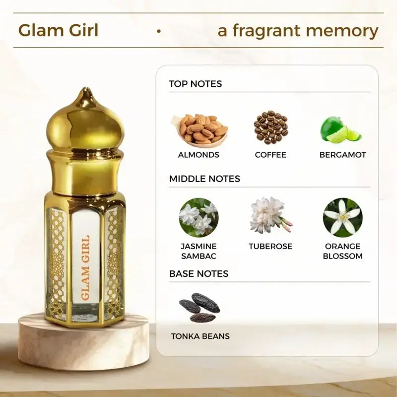 Zuhur AL Oasis Glam Girl Non Alcoholic Attar For Women 6ML