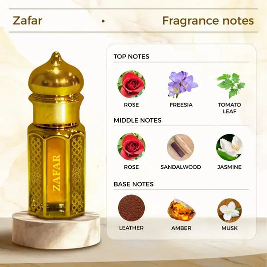 Zuhur AL Oasis Zafar Non Alcoholic Attar For Men 6 ML