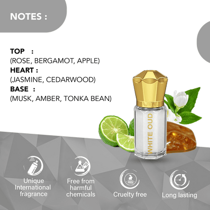 Ajmal White Oud Attar (Concentrated Perfume Oil)