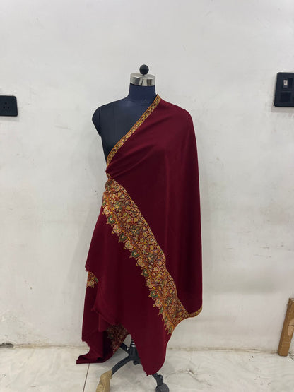 Pashmina Sozni Papier Mâché Dourdar — GI Certified