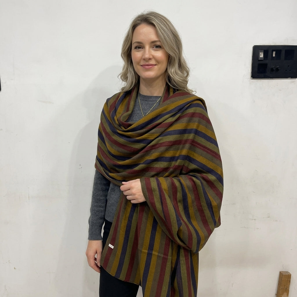 Pashmina Classic Stripe Handwoven Shawl