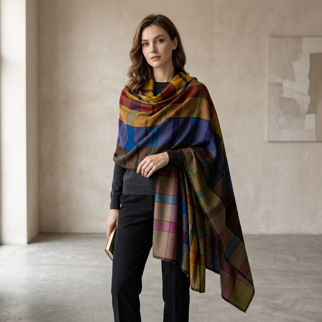 Pashmina Multicolour Designer Handwoven Shawl