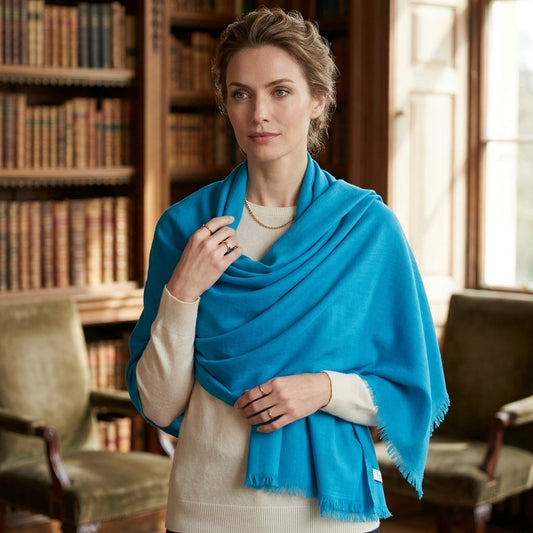 Pashmina Royal Teal Premium Handwoven Stole