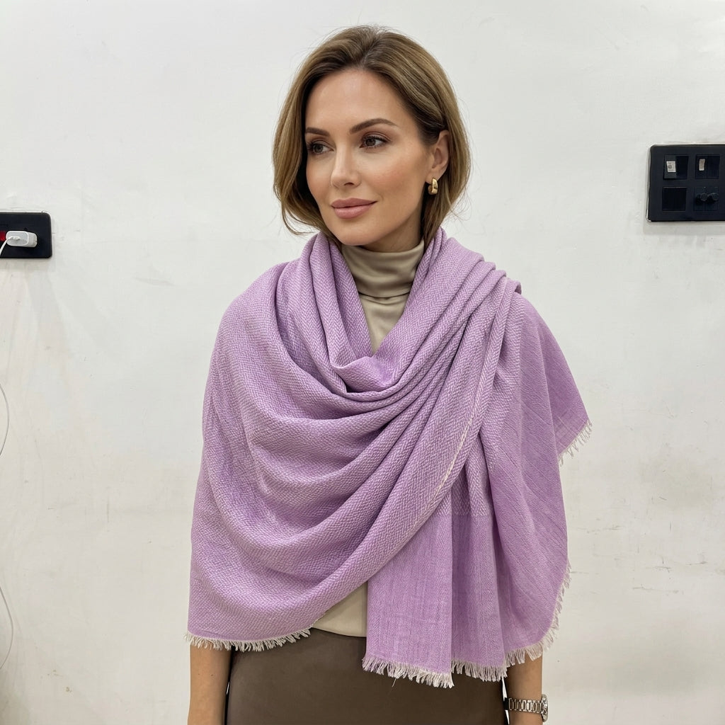 Pashmina Lavender Grace Lightweight  Handwoven Stole